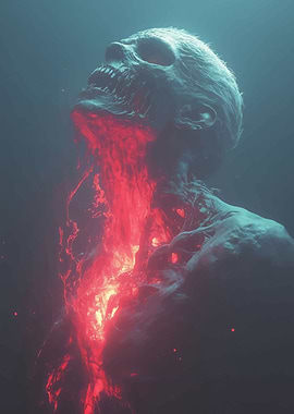 Fiery Skull Portrait