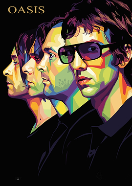 Oasis Band Colorful Portrait