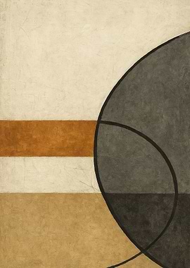 Abstract Geometric Composition with Circle