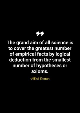 Einstein Quote on Science - Black Background