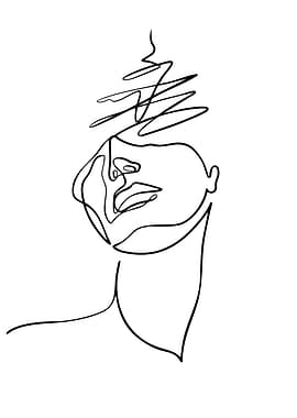 Minimalist Line Art Portrait