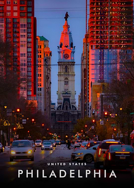 Philadelphia Cityscape at Dusk