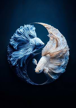 Yin Yang Betta Fish