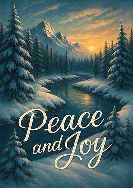 Peace and Joy Winter Landscape Painting