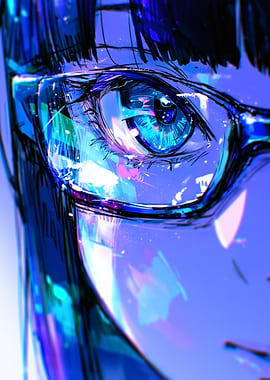 Close-up of a Blue-Toned Eye