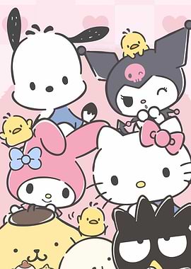 Sanrio Characters Group Illustration