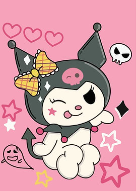 Kuromi Cartoon Character Illustration