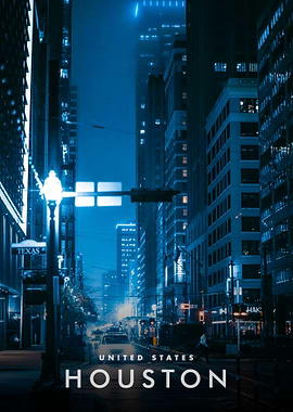 Houston Cityscape at Night