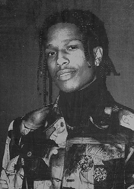 A$AP Rocky Portrait halftone