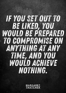 Margaret Thatcher Quote Poster