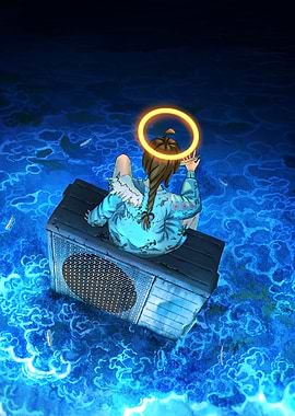 Angel on Air Conditioner in Water