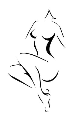 Minimalist Woman Line Art