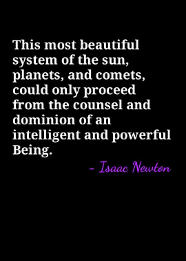Isaac Newton Quote on Black