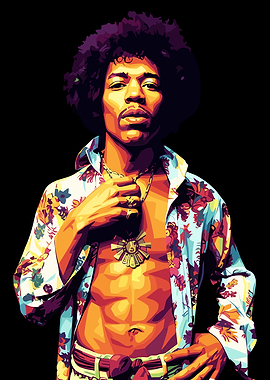 Jimi Hendrix Pop Art Portrait