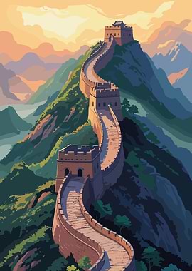 Great Wall of China Cityscapes