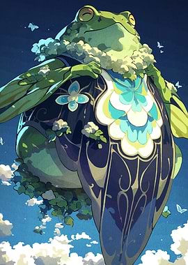 Elegant Frog Butterfly Wings