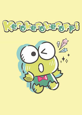 Keroppi Winking Cartoon Illustration