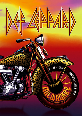 Def Leppard Motorcycle Poster