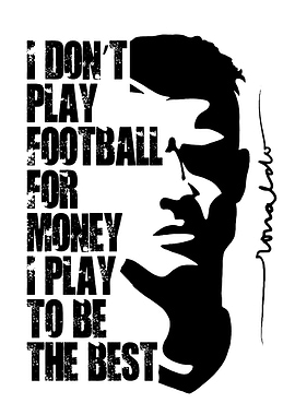 Cristiano Ronaldo Quote Portrait