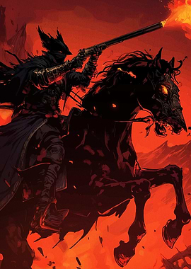 Dark Rider Gun Horse