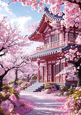 Cherry Blossom Temple