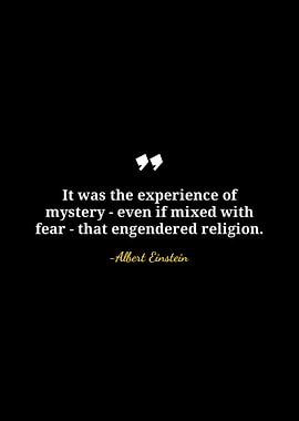 Einstein Quote: Mystery and Religion