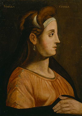 Sibilla Cumaea Portrait Painting
