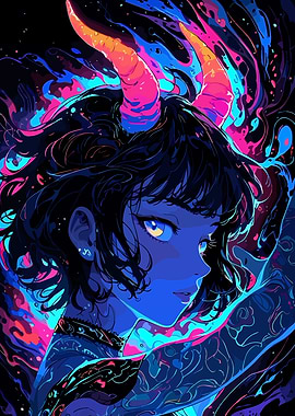 Neon Demon Girl Portrait