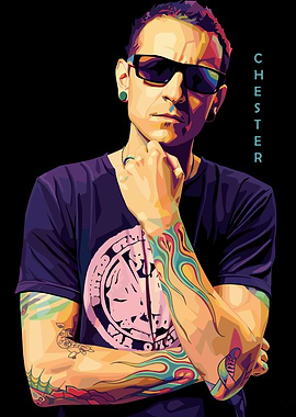 Chester Bennington Pop Art Portrait