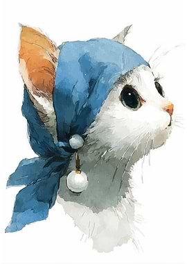 Cat with a Pearl Earring