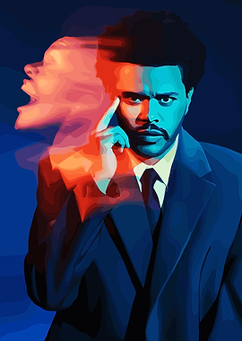 The Weeknd Digital Art Portrait