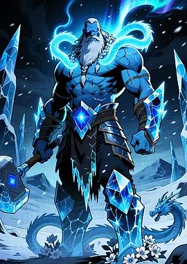 Ice Giant Warrior Dragon