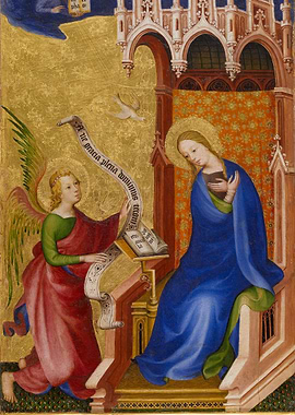 Annunciation Scene Painting