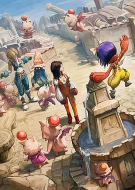 Final Fantasy IX characters and Moogles