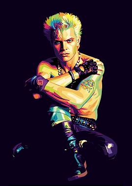 Billy Idol Pop Art Portrait
