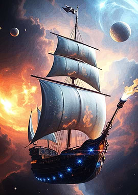 Celestial Sailing Ship Space