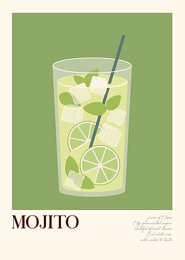 Mojito Cocktail Illustration
