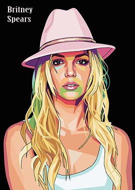 Britney Spears Pop Art Portrait