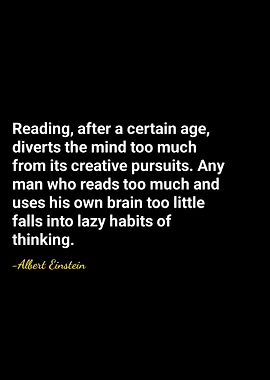 Albert Einstein Reading Quote