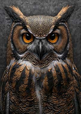 Detailed Owl Portrait