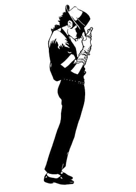 Michael Jackson Black and White Silhouette