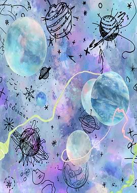 Cosmic Doodle Dreamscape