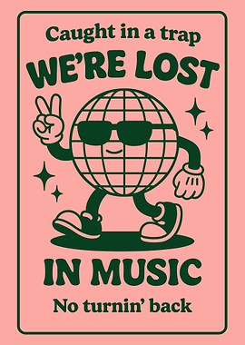 Lost in Music Retro Cartoon