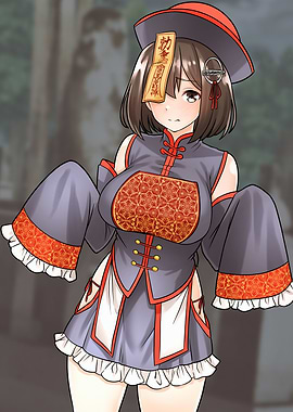 Anime Girl in Traditional Chinese Outfit
