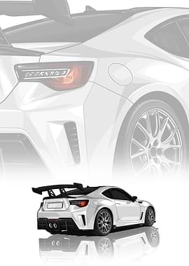 Subaru BRZ STI Performance white