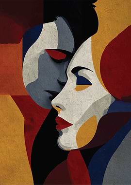 Abstract Couple Portrait