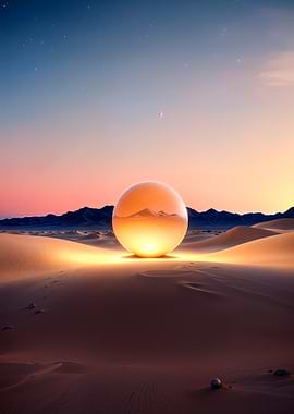 Desert Orb at Sunset