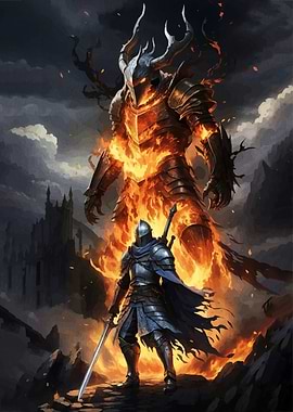 Knight versus Fire Giant
