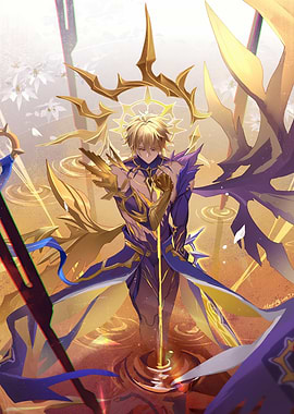 Golden Warrior in Water