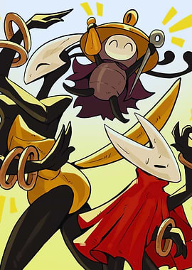 Hollow Knight characters illustration